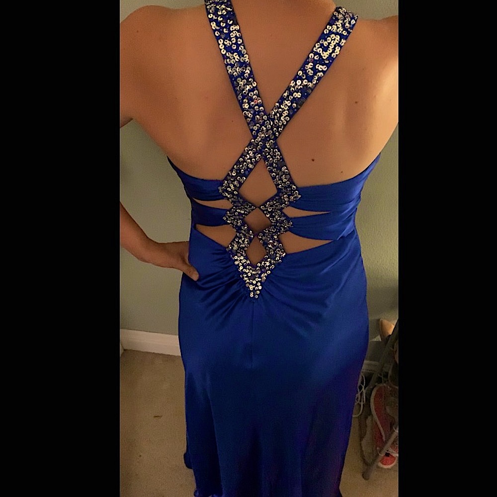 Formal long beautiful Royal Blue w/ sequins great for prom or formal events